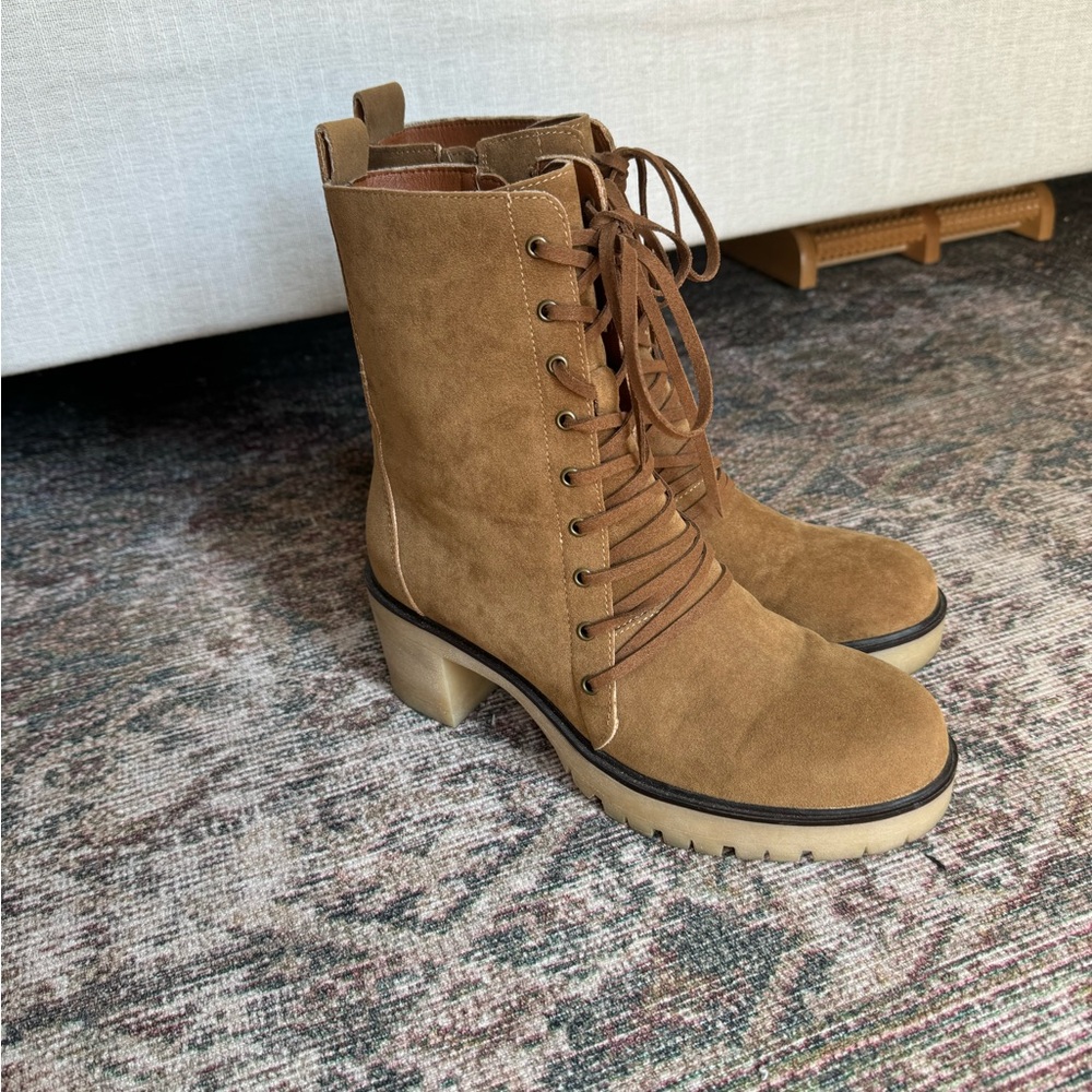 Lace up booties